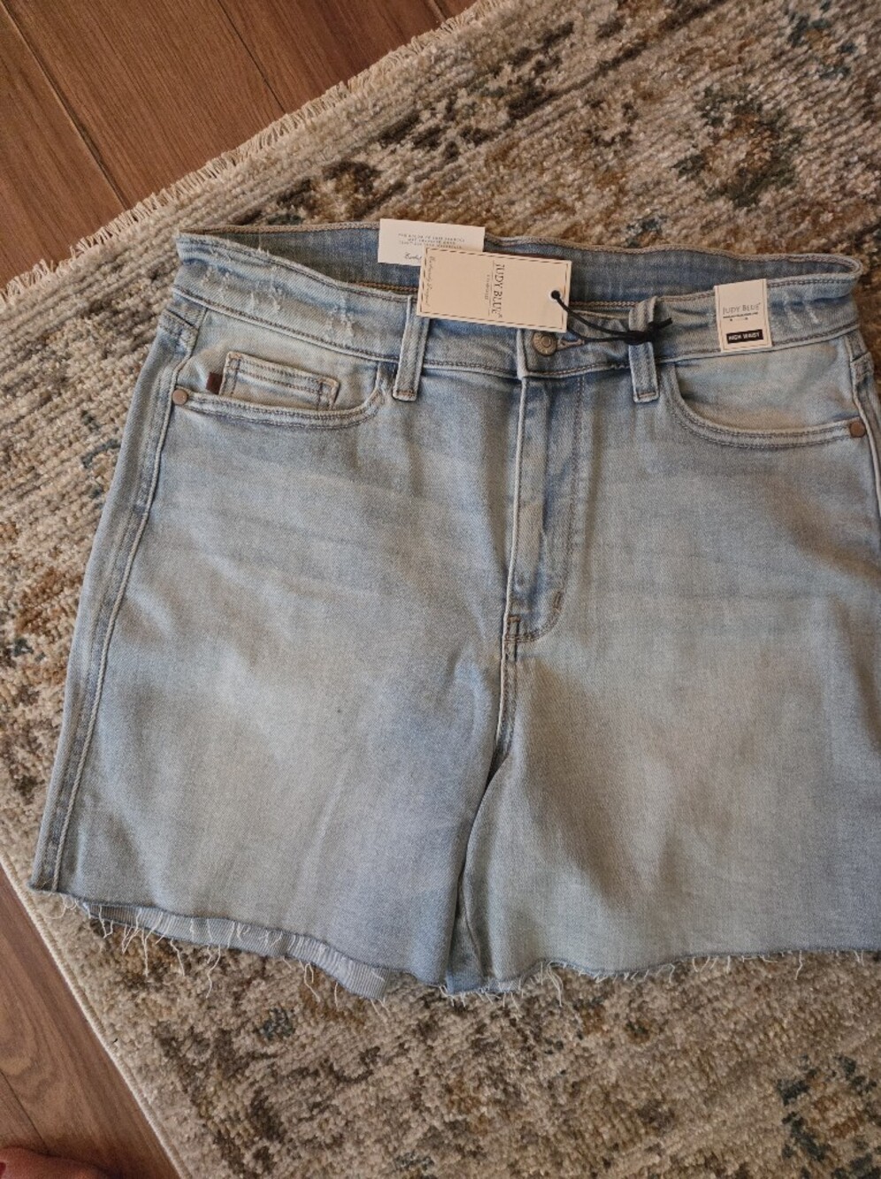 Judy Blue Light Wash Denim Shorts - Light Blue
